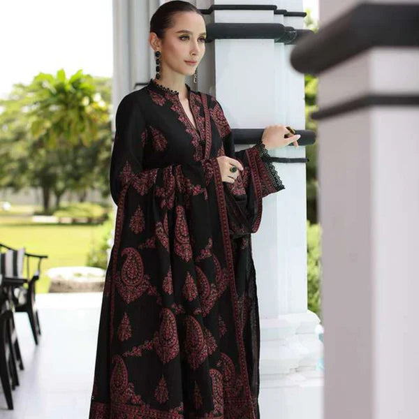 LAWN 3PC EMBROIDERED DRESS EMBROIDERED SHAWL A 1049